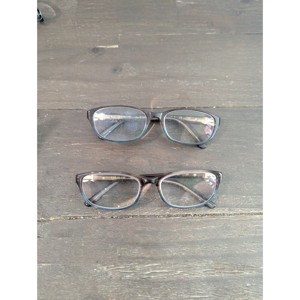 Two Pairs JILL STUART 53 JS 130-15 Brown Crystal Petite Flex Eyeglasses Frames